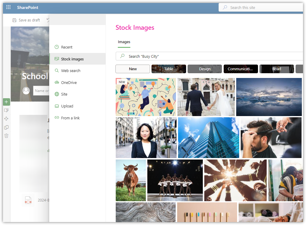 SharePoint stock images